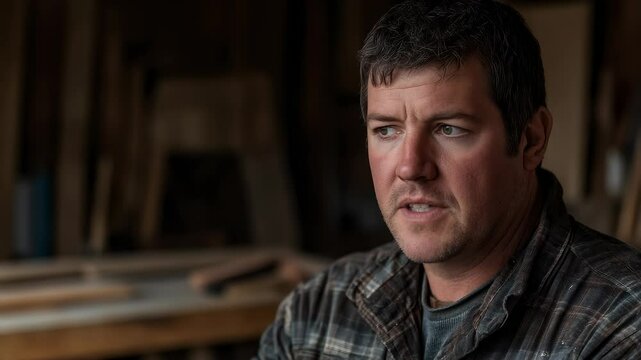 Man Focusing on Thinking About Complex Problems and Reacting