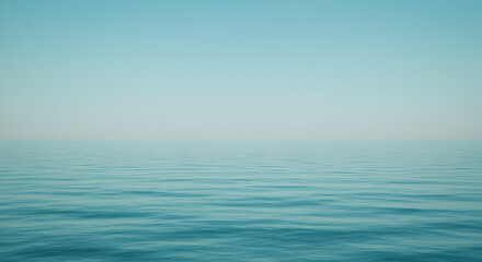 Serene Ocean Vista Calm Water Blue Sky Tranquil Seascape Peaceful Horizon Summer Vacation Relaxation Meditation Background Image