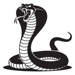 Fototapeta premium High Quality Snake Silhouette Vector Collection Bold and Striking Reptile Illustrations for Tattoo Art, Branding Projects, T-Shirt Prints, Jungle Wildlife Themes and Horror or Tribal Design Concepts.
