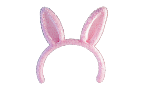 Adorable bunny ear headband accessory styled for Easter events and springtime fun occasions isolated on transparent background PNG