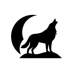 Distant Howl Icon Vector Flat Clean Look