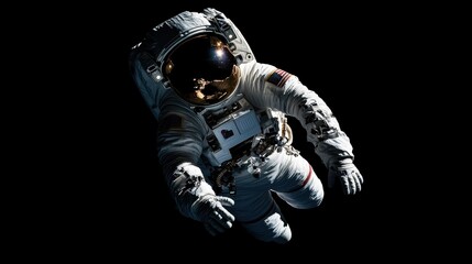 Fototapeta premium Astronaut in Extravehicular Activity Floating in Space Environment