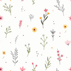 Colorful floral pattern. Seamless background. Colorful abstract floral pattern. Seamless vector background. EPS 8.

