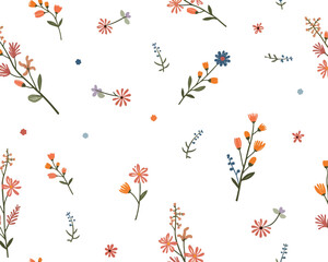  Abstract flowers print. Modern pattern. Fashionable template for design