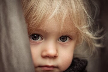shy little child