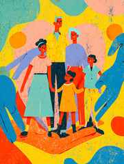 Dessin illustrant la  de la famille
