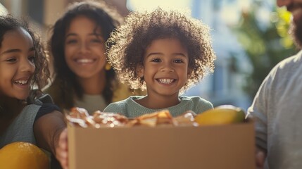 Joyful Moments of Family Bonding and Gratitude During Giving