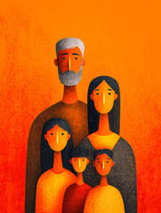 Personnages, concept de famille