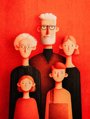 Personnages, concept de famille