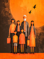 Personnages, concept de famille