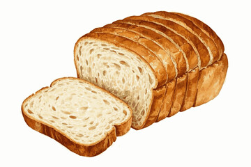 Watercolor Warmth bread isolated vector illustration svg