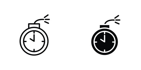 Deadline icon symbol logo graphic design element. EPS10 © Extra