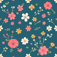 seamless pattern with flowers