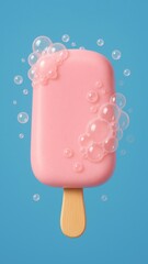 Playful pink popsicle bubbles