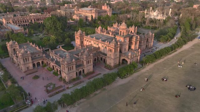 Islamia College University Peshawar A Beautiful Historic Building in Peshawar, Khyber Pakhtunkhwa, Pakistan. Aerial Shot