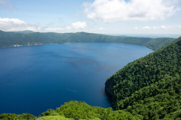 日本の北海道のとても美しい摩周湖の景色