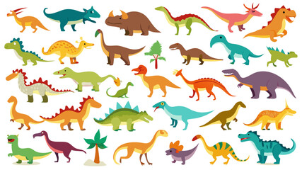Premium Vector Dinosaurs on Transparent Background - Studio Quality