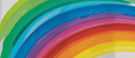 Rainbow colors watercolor art background, colorful design element, vibrant paint strokes