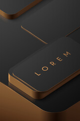 black bad gold cards background