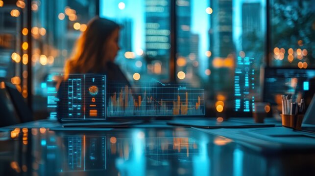 Analysis and planning data for business using holographic interface technology