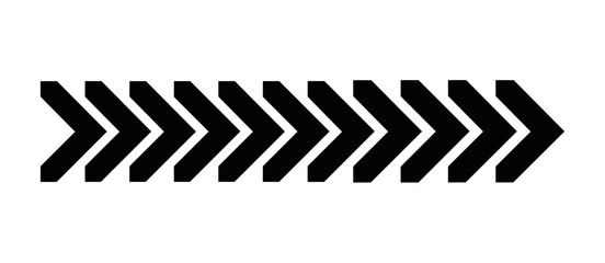 Forward directional arrow, design element graphic resource concept, black color on white background
