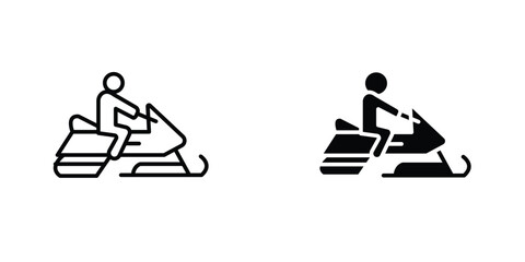 Snowmobile sport icon symbol logo graphic design element. EPS10