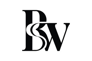 A bold monogram featuring the letters d s and w in a striking black design