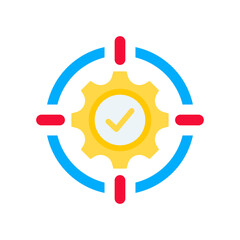 Accuracy flat color icon