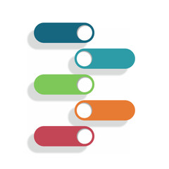 infographic with five levels with different colors for each step
