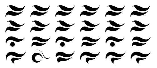 Abstract waves pattern, design element, graphic resource, flowing shapes, decoration, ornament, backdrop