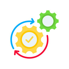 Process flat color icon