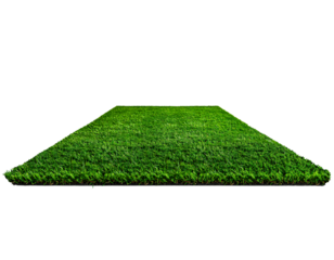 Artificial grass turf green lawn fake grass synthetic grass landscape on transparent background