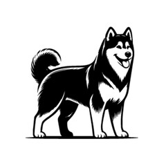 Fearless Husky Dog Vector Illustration – Husky Dog 28