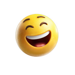 A laughing emoji on black on transparent background