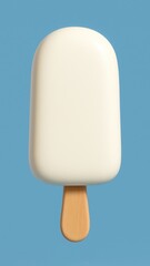 Minimalist vanilla popsicle illustration.