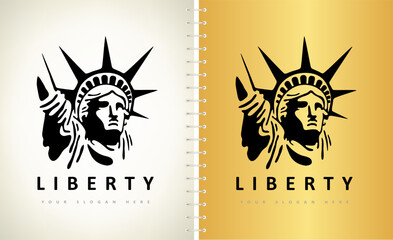 Statue of liberty usa logo vector