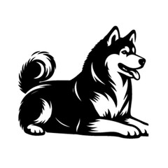 Alert Husky Dog Vector Illustration – Husky Dog 31