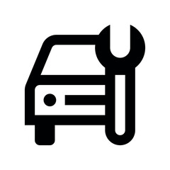 Illustration of car repair service icon vector illustration for automotive maintenance and mechanic shop promotion material vector