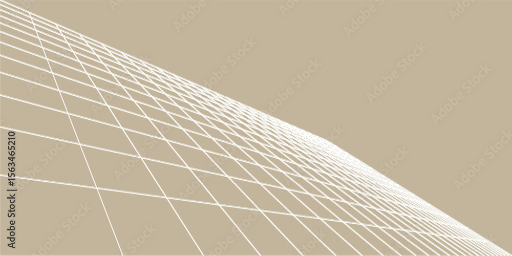 Aufkleber abstract display of a geometric grid set against a solid beige background. ideal for minimalistic de