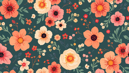 seamless pattern with flowers
