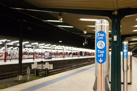 Opal card tap on and tap off point, Central Railway Station