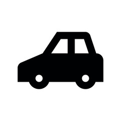Illustration of simple black car icon vector illustration for transportation designs and automotive industry graphics and projects vector