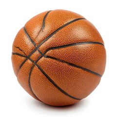 Isolated basketball ball sports equipment for game play and training on white background