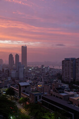 Seoul skyline at sunset