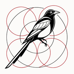 Geometric Bird Logo Symbol
