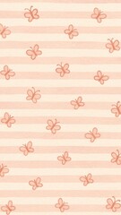 Whimsical butterflies on stripes