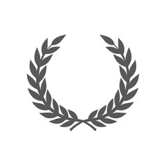 Laurel wreath silhouette vector design