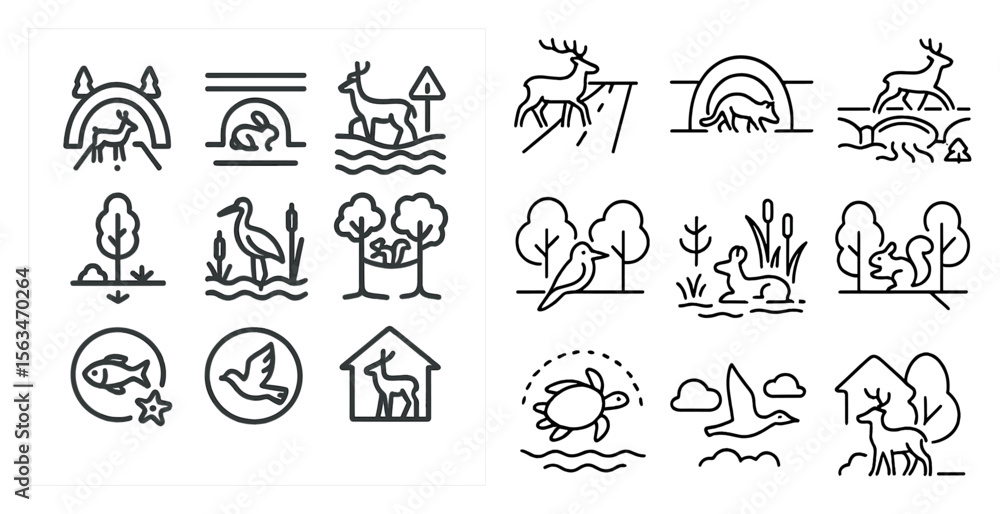 Poster the first image shows a forest with a bird flying over it. the second image shows a forest with a tu