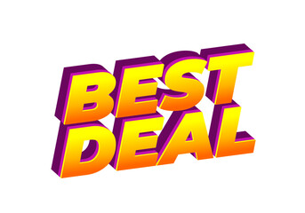 Best Deal Text Graphic design, yellow red white background