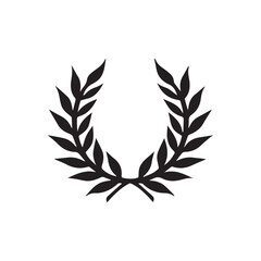 Laurel wreath silhouette vector design